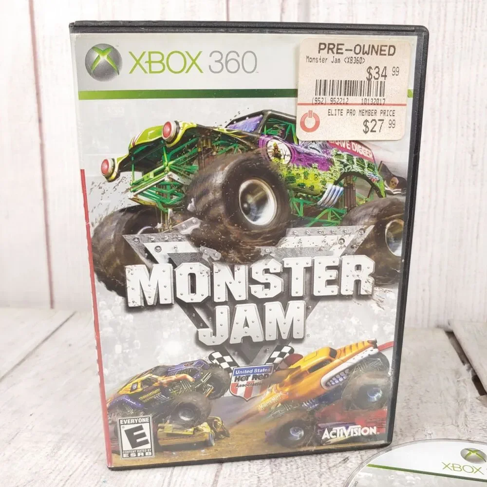 Monster Jam Microsoft Xbox 360 Video Game Disc Activision Off Road Racing TESTED